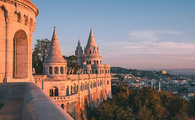 Sunset on castle walls, Budapest, Hungary. Unsplash@Tobias Reich