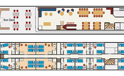 Deck Plan | Magnifique I | Bike & Boat Tours