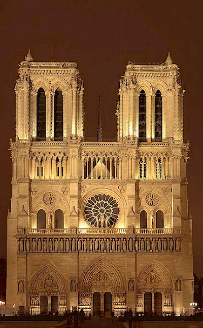 Notre Dame Cathedral in Paris - photo courtesy of Wikimedia Commons:Sanchezn