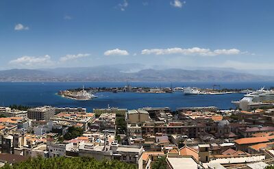 Messina Strait in Sicily, Italy. CC:Messina Strait