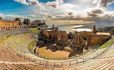 Greco-Roman Theatre in Taormina, Sicily, Italy. CC:Solomonn Levi
