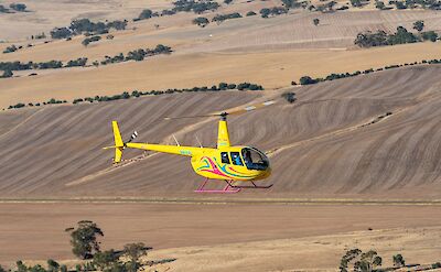 Flying over the Barossa Valley, Australia. CC:Barossa Helicopters
