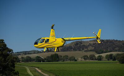 Lift off, Barossa Valley, Australia. CC:Barossa Helicopters