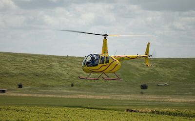 Landing in the Barossa Valley, Australia. CC:Barossa Helicopters