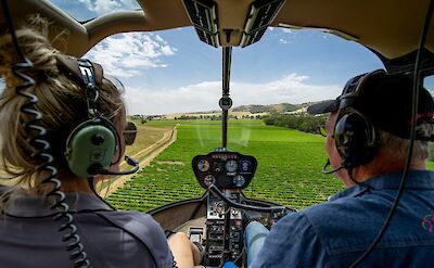 Passenger and pilot, Barossa Valley, Australia. CC:Barossa Helicopters