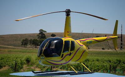 Helicopter in the Barossa Valley, Australia. CC:Barossa Helicopters