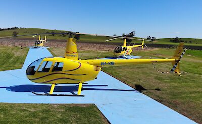 The helipad, Barossa Valley, Australia. CC:Barossa Helicopters