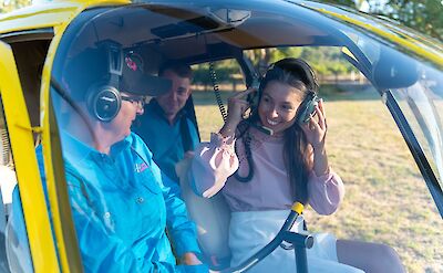 Chatting to the pilot, Barossa Valley, Australia. CC:Barossa Helicopters