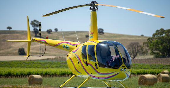 Waiting for take off, Barossa Valley, Australia. CC:Barossa Helicopters