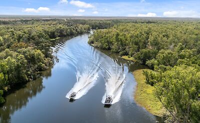 Airboating on the lagoon, Darwin, Australia. CC:Top End Safari Camp