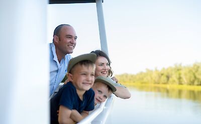 Family on river cruise, Darwin, Australia. CC:Top End Safari Camp