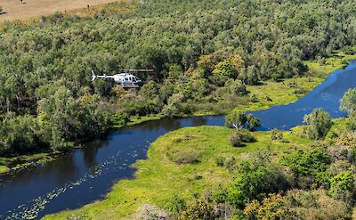 Scenic helicopter flight over Finniss River, Darwin, Australia. CC:Top End Safari Camp