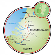 Tulip Tour - Bruges to Amsterdam - 8 day Map