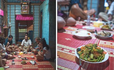Dining with Brother Vet in his Stilted house, Siem Reap, Cambodia. CC: Lost Plate