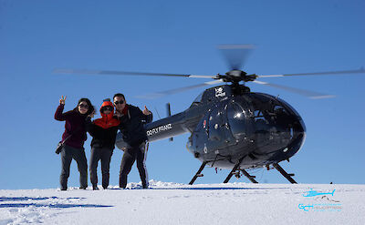 Snow landing, Franz Josef, New Zealand.