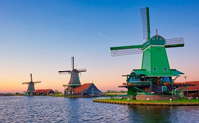 Blue and orange skies at Zaanse Schans, Netherlands. Unsplash:Getty Images