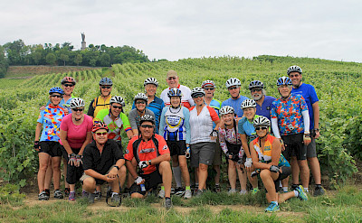 Champagne Bike Tour Group Photo 2016. Taken in Châtillon-sur-Marne, France.