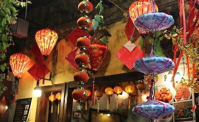 Lanterns outside a building in Hoi An, Vietnam. Unsplash:John McFetridge