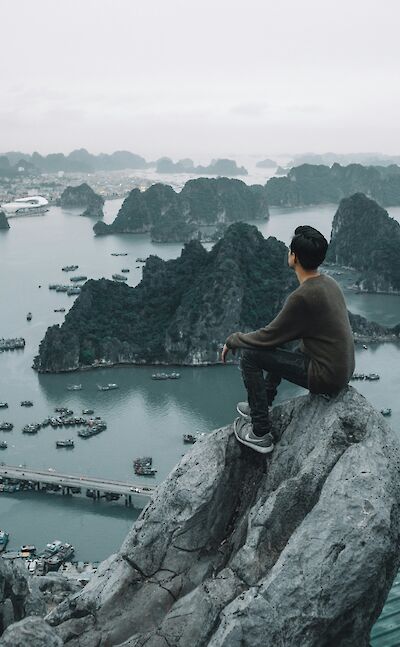 Looking out over Ha Long Bay, Vietnam. Unsplash:Alex Azabache