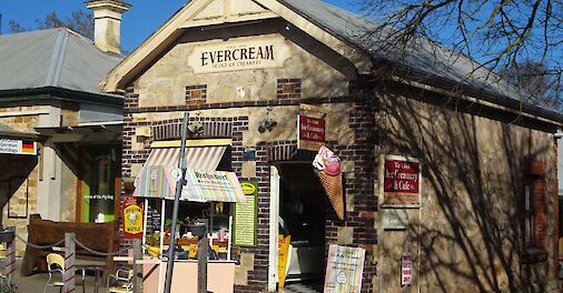 Pink cart outside an ice cream shop in Hahndorf, Adelaide Hills, Australia. Denisbin@Flickr