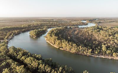 Murray River Aerial view, Echuca and Moama, Australia. Zac Edmonds@Unsplash