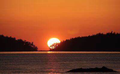 Perfect orange sky with the sun going down, San Juan, Puerto Rico. Mike@Flickr