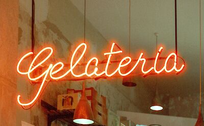LED Gelateria Sign, Rome, Italy. Josh Chiodo@Unsplash