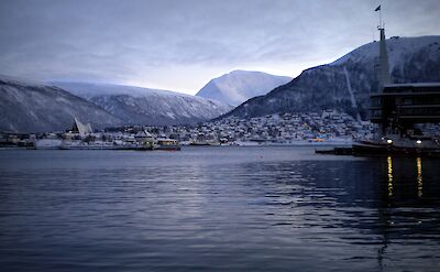Tromso harbor from the sea, Tromso, Norway. Flickr: Byriraia Martinez