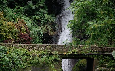 Waterfall behind a bridge in Blue Mountain, Jamaica. Flickr: Midnight believer