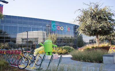 Bikes outside Googleplex, Mountainview, California. Flickr:monchan