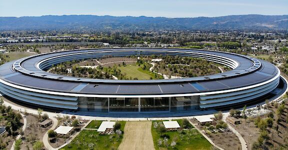 Apple Park, Silicon Valley, California, USA. Unsplash: Carl Esrabada