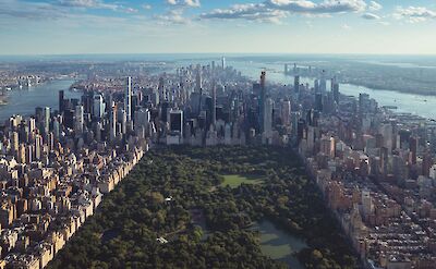 Central Park and New York City from above. Unsplash: Jermaineee