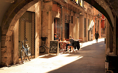 Bike rest in Girona, Catalonia, Spain. Flickr:muffinn