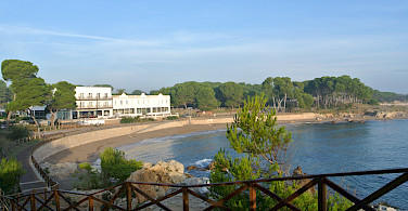A gorgeous seaside view of the Hostal d' Empuries, Girona, Spain.