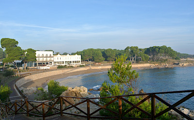 A gorgeous seaside view of the Hostal d' Empuries, Girona, Spain.