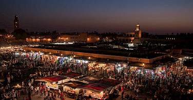 Market in Marrakech, Morocco. Photo via Flickr:www.SuperCar-RoadTrip.fr