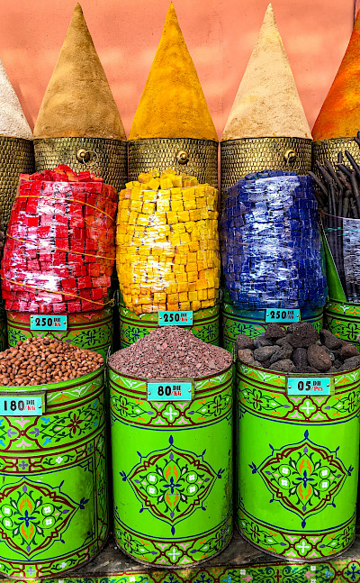 Spices at Old Medina, Marrakech, Morocco. Flickr:Catherine Poh Huay Tan