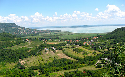 Overlooking Lake Balaton in Hungary.
