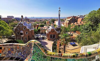 View from a balcony, Guell, Barcelona, Spain. Unsplash: Dorian D1