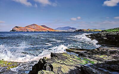 Crashing waves at Valentia Island, Kerry, Ireland. Unsplash@K Mitch Hodge