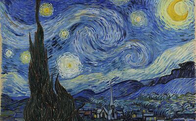 Van Gogh painted <i>Starry Night</i> in Saint-Rémy-de-Provence, 1889.