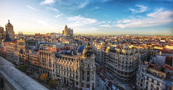 Madrid from above, Madrid, Spain. Unsplash: Jorge Fernandez Salas