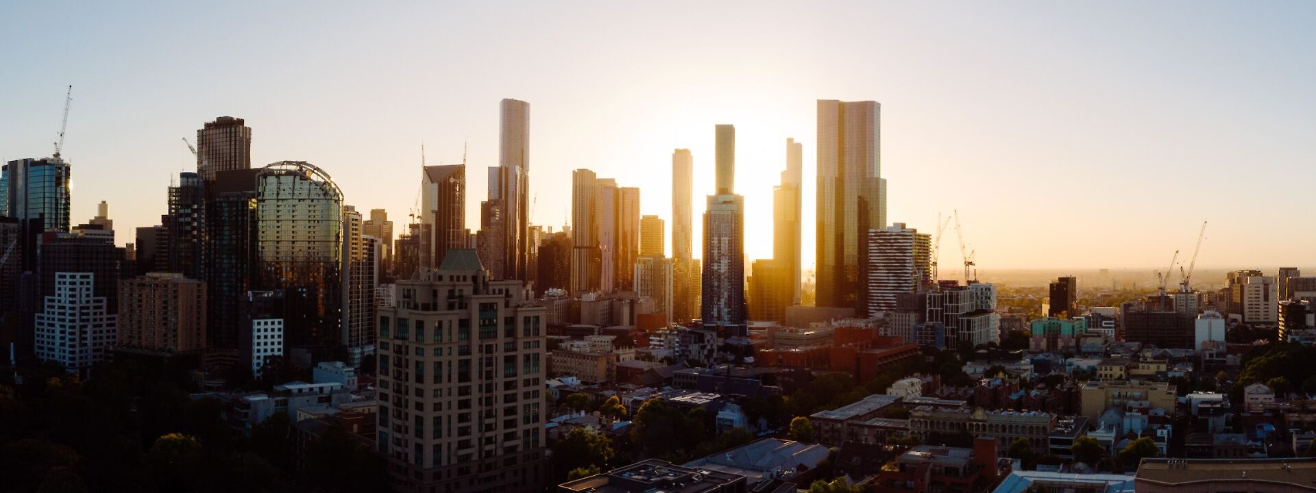 Melbourne Skyline at Dawn, Melbourne, Australia. Unsplash: Wolf Zimmermann