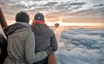 Gazing out over the clouds, Avon Valley, Austarlia. CC: Liberty Balloon Flights