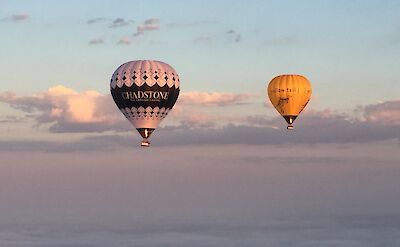 Balloons above Geelong, Australia. CC: Liberty Balloon Flights
