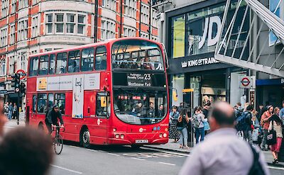 Activity on Oxford Street, London, UK. Unsplash: Jonathan Chng