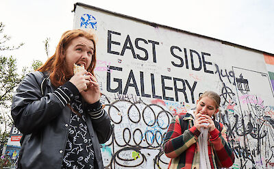 Munching at the East Side Gallery, berlin, Germany. CC: Eating Europe