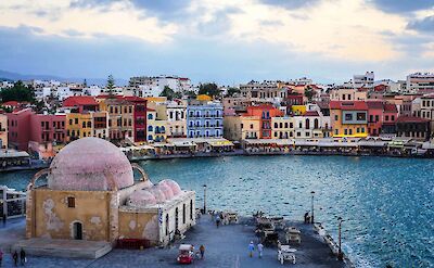 Venetian Port of Chania, Crete, Greece.