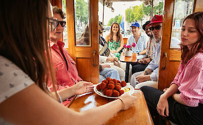 Bitterballen for the group on the canal boat ride, Amsterdam, Netherlands. CC: Eating Europe