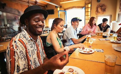 Food tasting during the tour in Amsterdam, netherlands. CC: Eating Europe